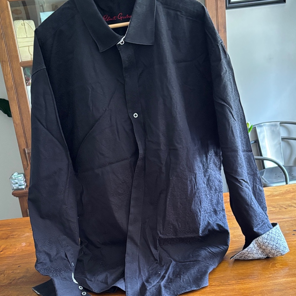 Robert Graham Charcoal Paisley Shirt - Picture 2 of 3